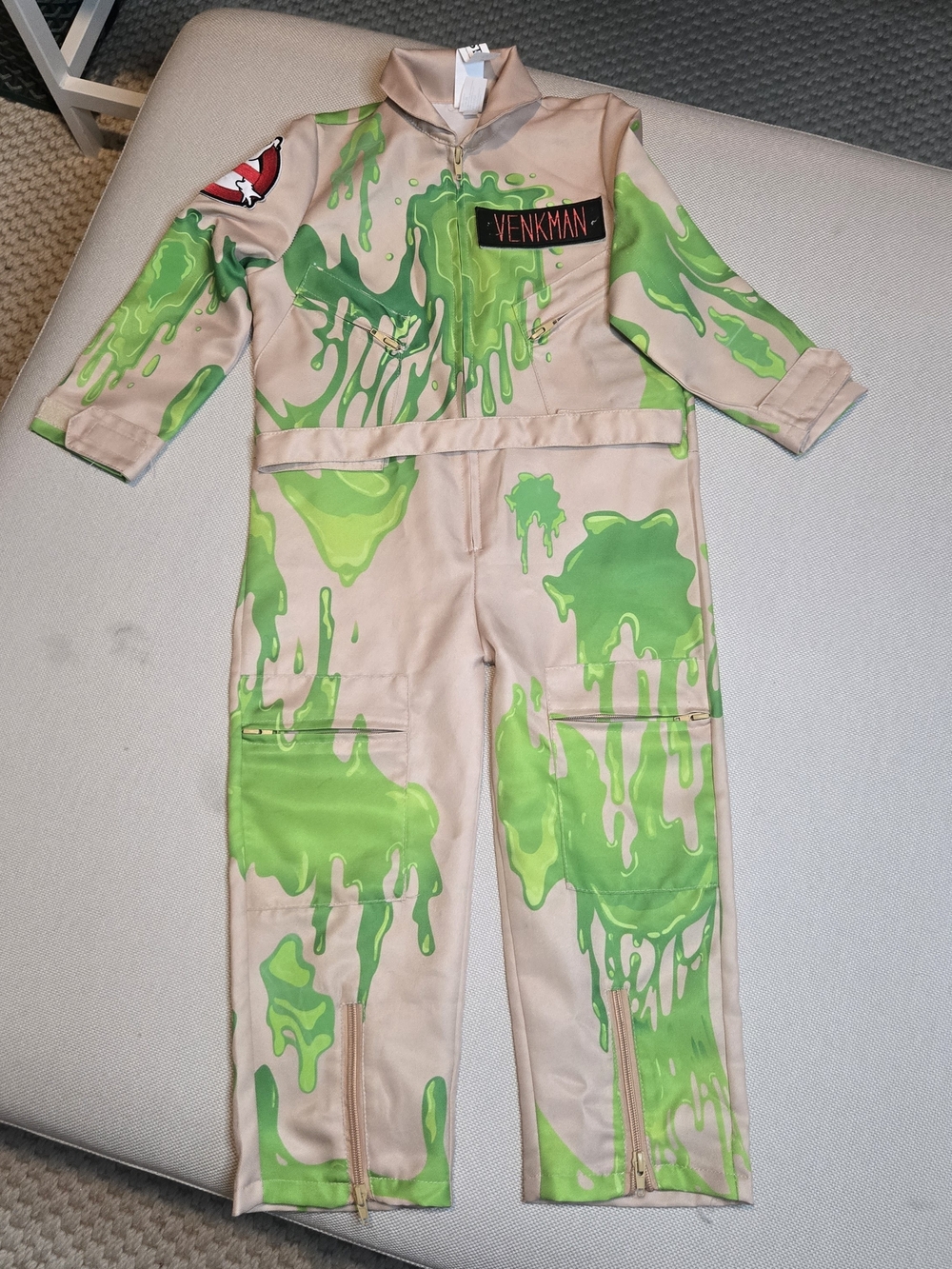 Ghostbusters Halloween Costume Kid's Size X-Small Zip Up Jumpsuit